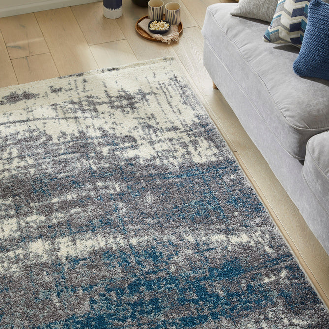 Somerset SOM102 White/Turquoise Rug