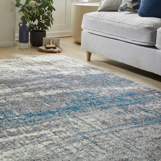 Somerset SOM102 White/Turquoise Rug