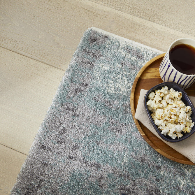 Somerset SOM102 White/Turquoise Rug