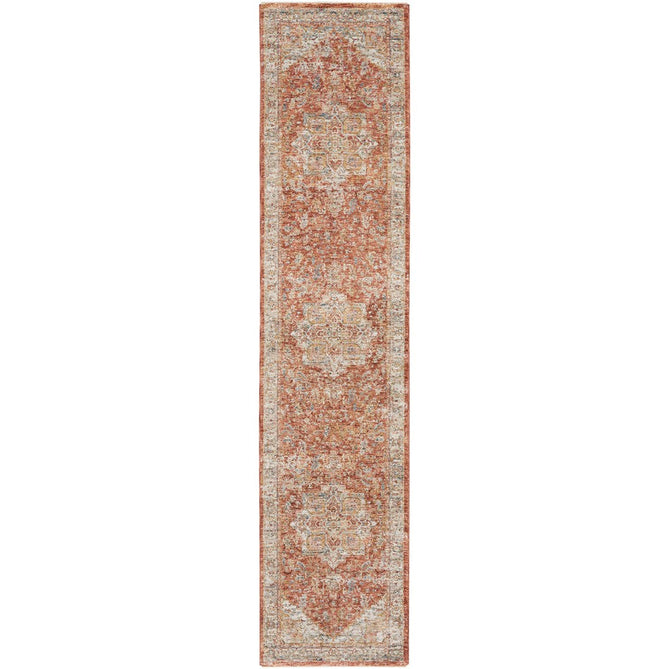 Sahar SHR06 Traditional Persian Vintage Distressed Floral Ornate Medallion Border Soft-Touch Polyester Low Profile Short Pile Ivory/Multicolour Rug-Nourison-Rug Love - The Most Loved Rug Store