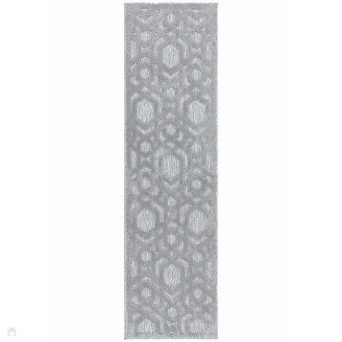 Salta SA03 Modern Geometric Textured Soft-Touch Hi-Low Durable Stain-Resistant Weatherproof Flatweave In-Outdoor Silver Rug-Asiatic Carpets-Rug Love - The Most Loved Rug Store