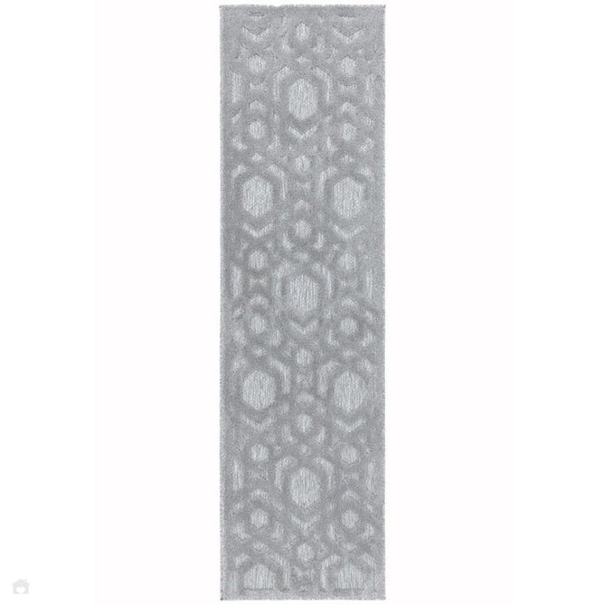 Salta SA03 Modern Geometric Textured Soft-Touch Hi-Low Durable Stain-Resistant Weatherproof Flatweave In-Outdoor Silver Rug-Asiatic Carpets-Rug Love - The Most Loved Rug Store