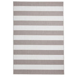 Santa Monica 48644 Striped Durable Stain-Resistant Weatherproof Flatweave In-Outdoor Beige/Cream Rug