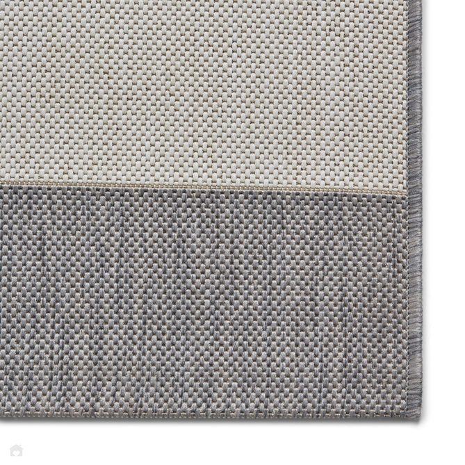 Santa Monica 48644 Striped Durable Stain-Resistant Weatherproof Flatweave In-Outdoor Grey/Light Beige Rug-Think Rugs-Rug Love - The Most Loved Rug Store