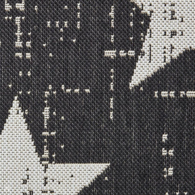 Santa Monica 48648 Star Durable Stain-Resistant Weatherproof Flatweave In-Outdoor Black/White Rug-Think Rugs-Rug Love - The Most Loved Rug Store