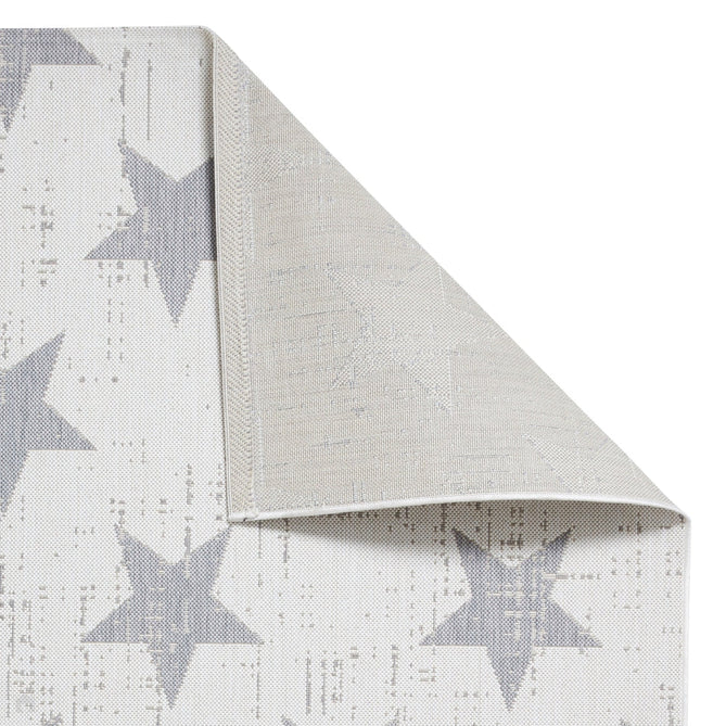 Santa Monica 48648 Star Durable Stain-Resistant Weatherproof Flatweave In-Outdoor Cream/Grey Rug-Think Rugs-Rug Love - The Most Loved Rug Store