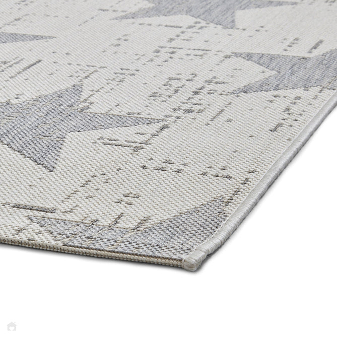 Santa Monica 48648 Star Durable Stain-Resistant Weatherproof Flatweave In-Outdoor Cream/Grey Rug-Think Rugs-Rug Love - The Most Loved Rug Store
