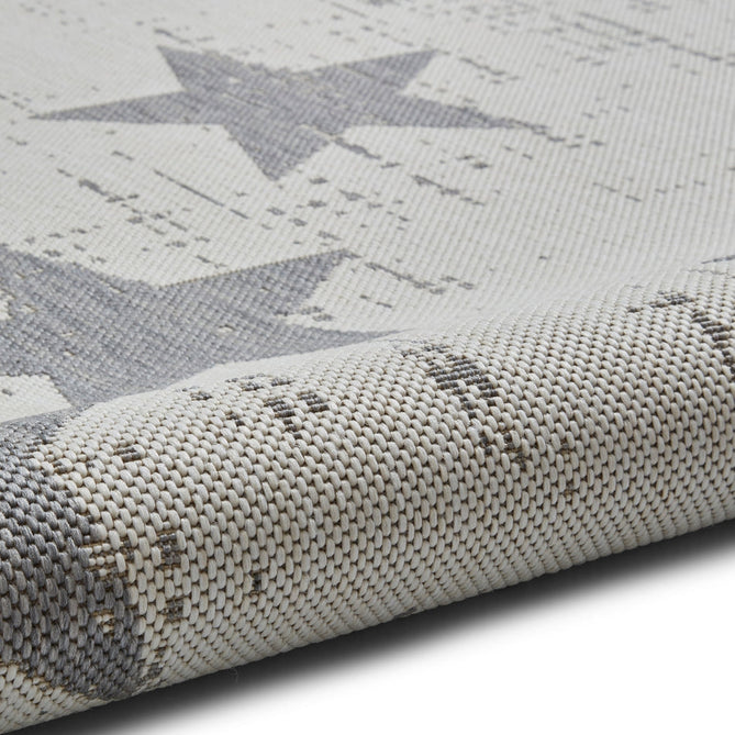 Santa Monica 48648 Star Durable Stain-Resistant Weatherproof Flatweave In-Outdoor Cream/Grey Rug-Think Rugs-Rug Love - The Most Loved Rug Store