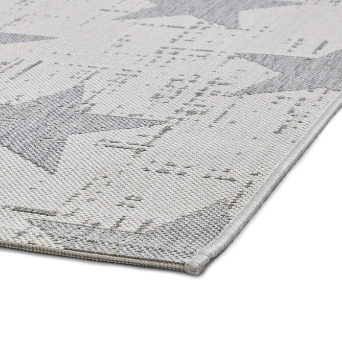 Santa Monica 48648 Star Durable Stain-Resistant Weatherproof Flatweave In-Outdoor Cream/Grey Rug-Think Rugs-Rug Love - The Most Loved Rug Store