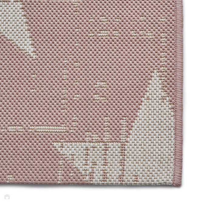 Santa Monica 48648 Star Durable Stain-Resistant Weatherproof Flatweave In-Outdoor Rose Pink/Cream Rug-Think Rugs-Rug Love - The Most Loved Rug Store