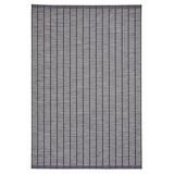 Santa Monica A041 Durable Stain-Resistant Weatherproof Flatweave In-Outdoor Black Rug