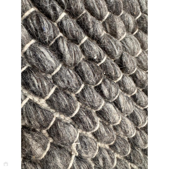 Savannah Modern Plain Mottled Beaded Pebble Chunky Hand-Woven Textured Felted Wool Yarn Looped Pile Charcoal Grey/Ash Grey/Ivory Rug-Melrose-Rug Love - The Most Loved Rug Store