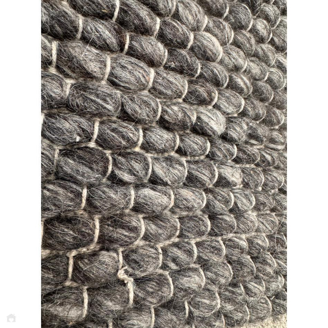 Savannah Modern Plain Mottled Beaded Pebble Chunky Hand-Woven Textured Felted Wool Yarn Looped Pile Charcoal Grey/Ash Grey/Ivory Rug-Melrose-Rug Love - The Most Loved Rug Store