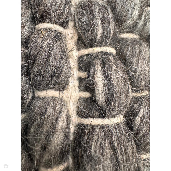 Savannah Modern Plain Mottled Beaded Pebble Chunky Hand-Woven Textured Felted Wool Yarn Looped Pile Charcoal Grey/Ash Grey/Ivory Rug-Melrose-Rug Love - The Most Loved Rug Store