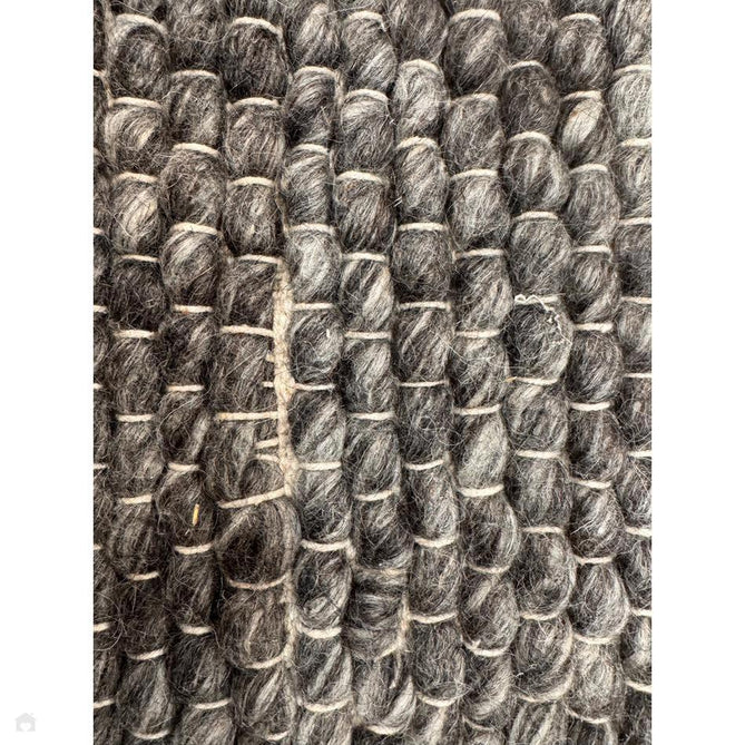 Savannah Modern Plain Mottled Beaded Pebble Chunky Hand-Woven Textured Felted Wool Yarn Looped Pile Charcoal Grey/Ash Grey/Ivory Rug-Melrose-Rug Love - The Most Loved Rug Store