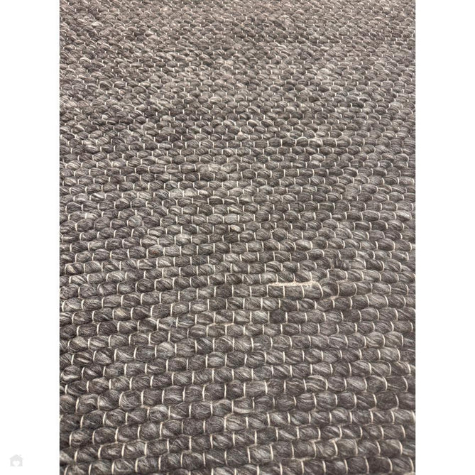 Savannah Modern Plain Mottled Beaded Pebble Chunky Hand-Woven Textured Felted Wool Yarn Looped Pile Charcoal Grey/Ash Grey/Ivory Rug-Melrose-Rug Love - The Most Loved Rug Store