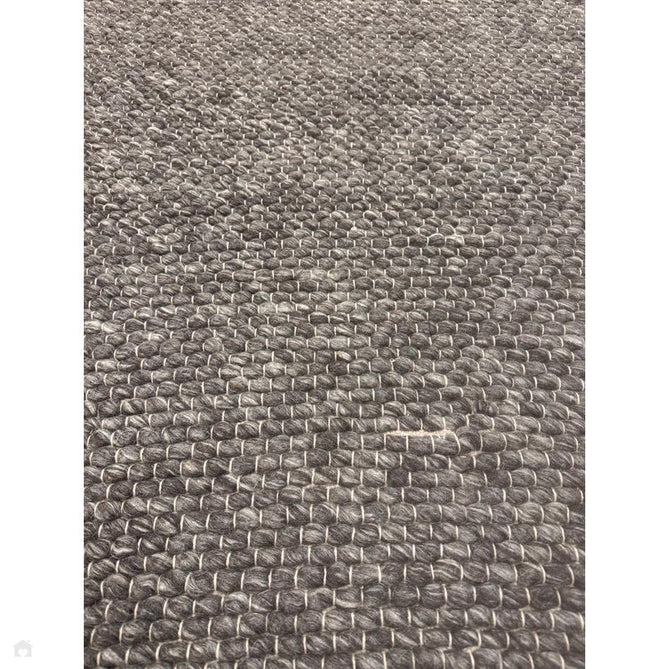 Savannah Modern Plain Mottled Beaded Pebble Chunky Hand-Woven Textured Felted Wool Yarn Looped Pile Charcoal Grey/Ash Grey/Ivory Rug-Melrose-Rug Love - The Most Loved Rug Store