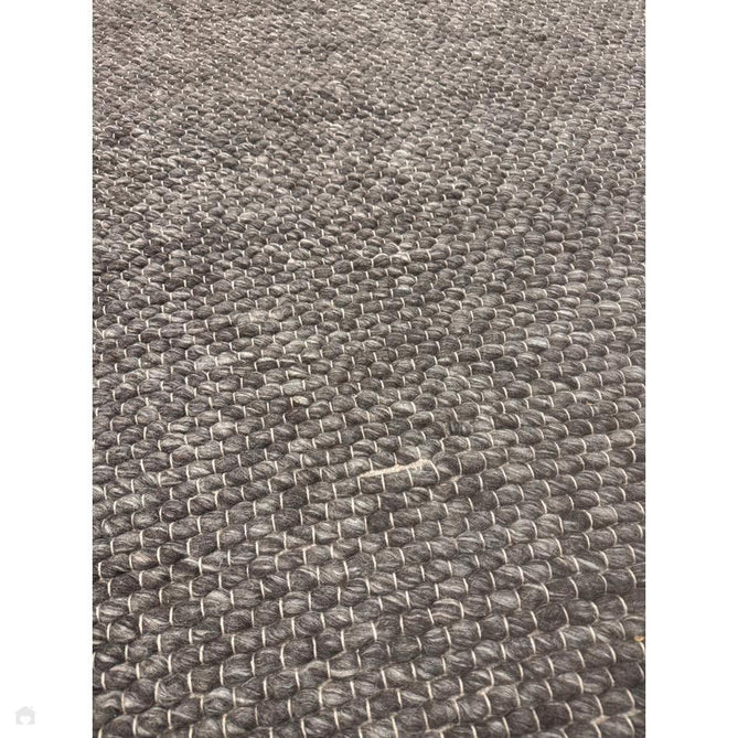 Savannah Modern Plain Mottled Beaded Pebble Chunky Hand-Woven Textured Felted Wool Yarn Looped Pile Charcoal Grey/Ash Grey/Ivory Rug-Melrose-Rug Love - The Most Loved Rug Store