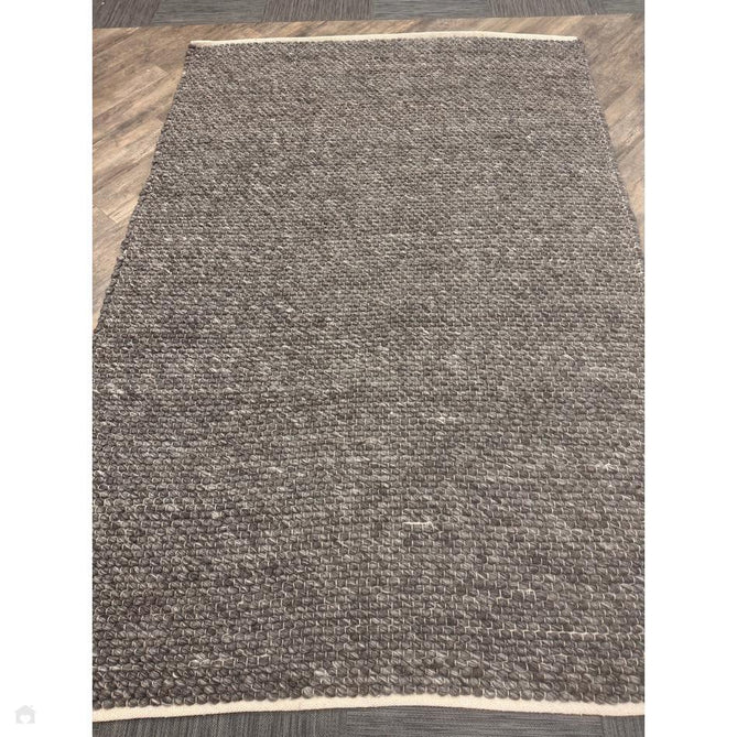 Savannah Modern Plain Mottled Beaded Pebble Chunky Hand-Woven Textured Felted Wool Yarn Looped Pile Charcoal Grey/Ash Grey/Ivory Rug-Melrose-Rug Love - The Most Loved Rug Store