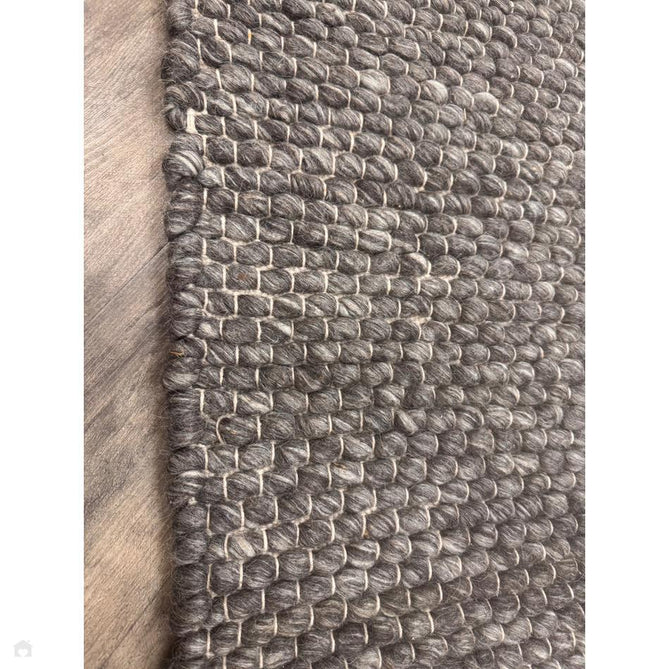 Savannah Modern Plain Mottled Beaded Pebble Chunky Hand-Woven Textured Felted Wool Yarn Looped Pile Charcoal Grey/Ash Grey/Ivory Rug-Melrose-Rug Love - The Most Loved Rug Store