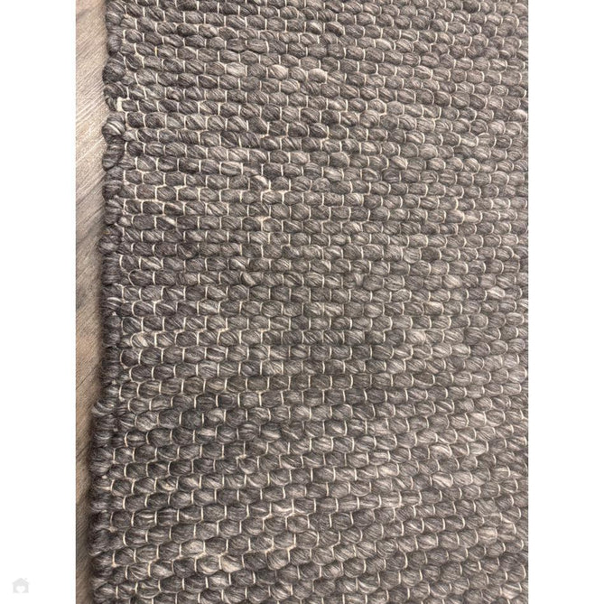 Savannah Modern Plain Mottled Beaded Pebble Chunky Hand-Woven Textured Felted Wool Yarn Looped Pile Charcoal Grey/Ash Grey/Ivory Rug-Melrose-Rug Love - The Most Loved Rug Store