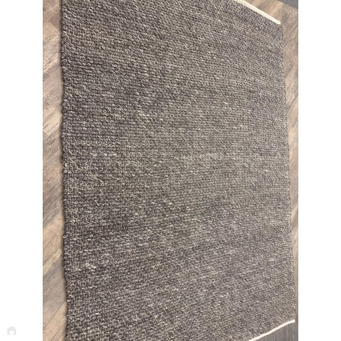Savannah Modern Plain Mottled Beaded Pebble Chunky Hand-Woven Textured Felted Wool Yarn Looped Pile Charcoal Grey/Ash Grey/Ivory Rug-Melrose-Rug Love - The Most Loved Rug Store