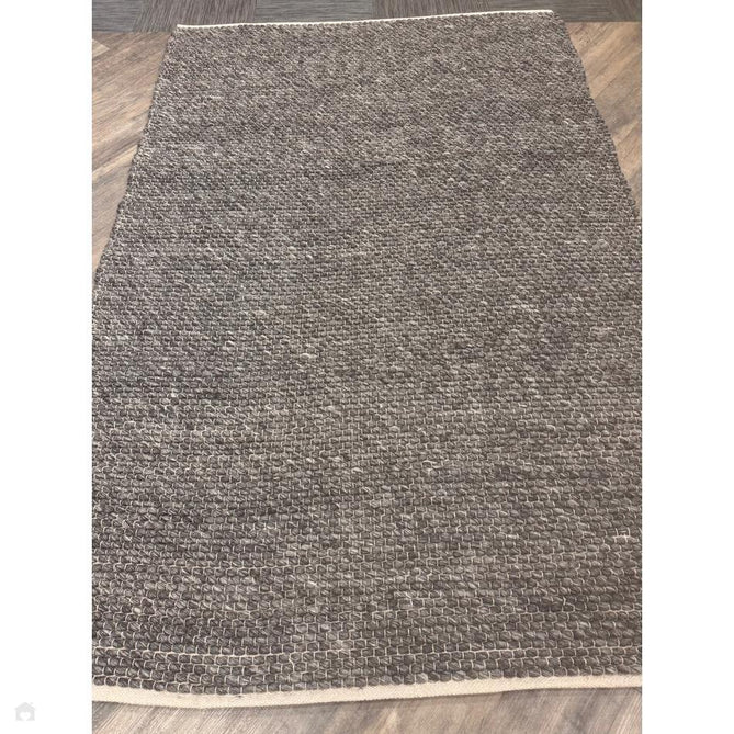 Savannah Modern Plain Mottled Beaded Pebble Chunky Hand-Woven Textured Felted Wool Yarn Looped Pile Charcoal Grey/Ash Grey/Ivory Rug-Melrose-Rug Love - The Most Loved Rug Store