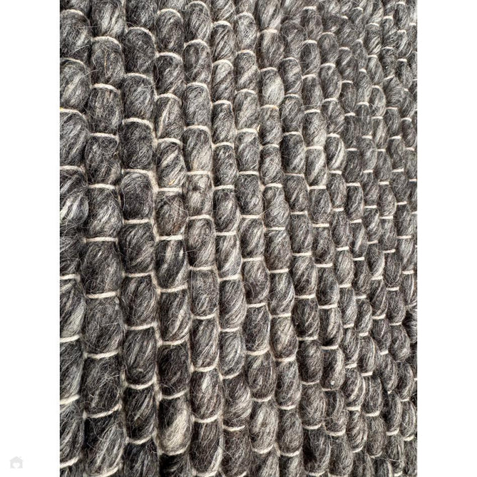 Savannah Modern Plain Mottled Beaded Pebble Chunky Hand-Woven Textured Felted Wool Yarn Looped Pile Charcoal Grey/Ash Grey/Ivory Rug-Melrose-Rug Love - The Most Loved Rug Store