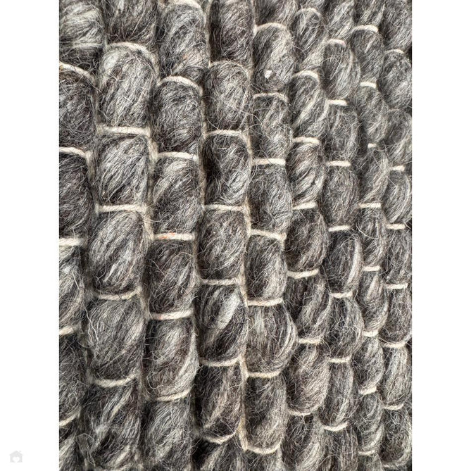 Savannah Modern Plain Mottled Beaded Pebble Chunky Hand-Woven Textured Felted Wool Yarn Looped Pile Charcoal Grey/Ash Grey/Ivory Rug-Melrose-Rug Love - The Most Loved Rug Store