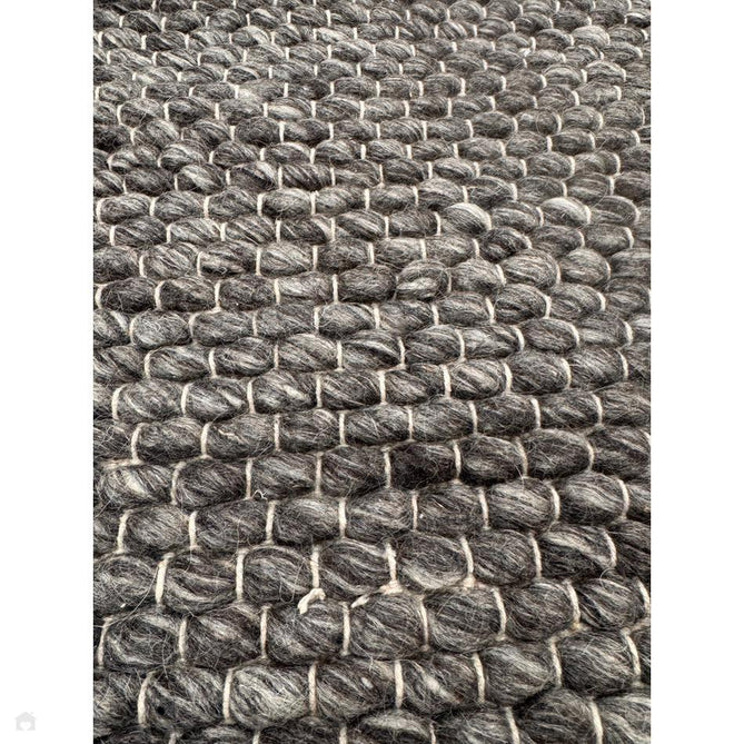 Savannah Modern Plain Mottled Beaded Pebble Chunky Hand-Woven Textured Felted Wool Yarn Looped Pile Charcoal Grey/Ash Grey/Ivory Rug-Melrose-Rug Love - The Most Loved Rug Store