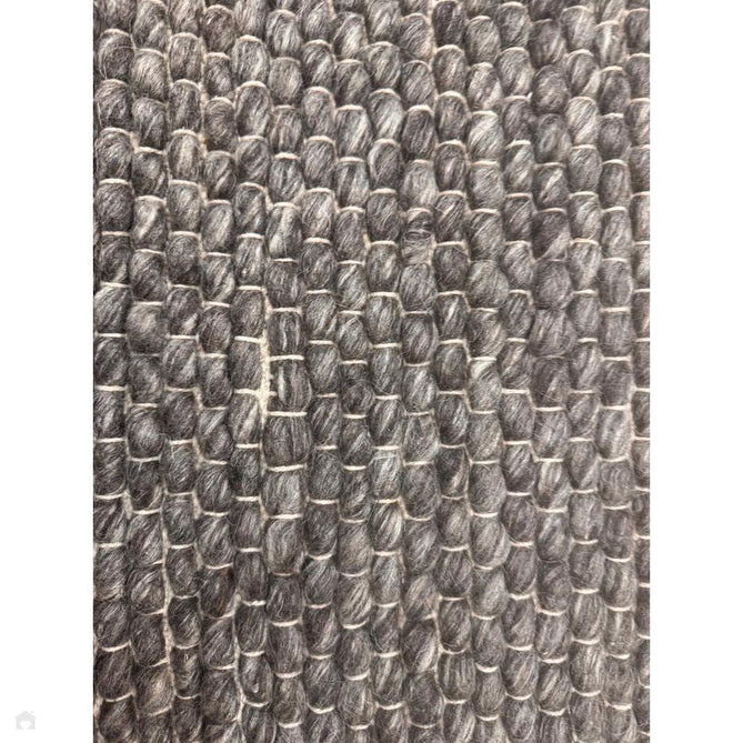 Savannah Modern Plain Mottled Beaded Pebble Chunky Hand-Woven Textured Felted Wool Yarn Looped Pile Charcoal Grey/Ash Grey/Ivory Rug-Melrose-Rug Love - The Most Loved Rug Store