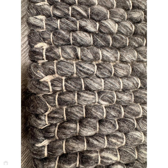 Savannah Modern Plain Mottled Beaded Pebble Chunky Hand-Woven Textured Felted Wool Yarn Looped Pile Charcoal Grey/Ash Grey/Ivory Rug-Melrose-Rug Love - The Most Loved Rug Store
