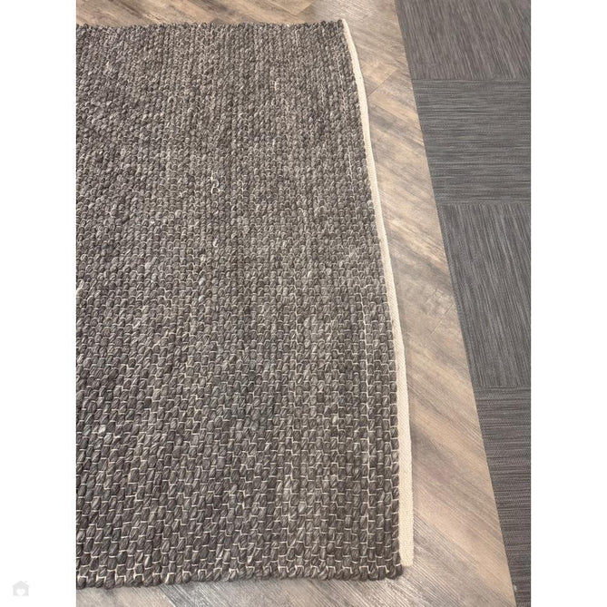 Savannah Modern Plain Mottled Beaded Pebble Chunky Hand-Woven Textured Felted Wool Yarn Looped Pile Charcoal Grey/Ash Grey/Ivory Rug-Melrose-Rug Love - The Most Loved Rug Store