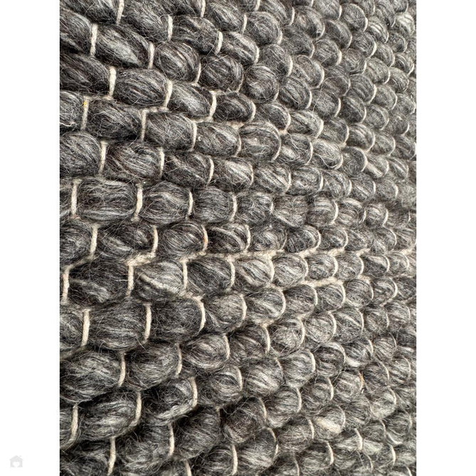 Savannah Modern Plain Mottled Beaded Pebble Chunky Hand-Woven Textured Felted Wool Yarn Looped Pile Charcoal Grey/Ash Grey/Ivory Rug-Melrose-Rug Love - The Most Loved Rug Store