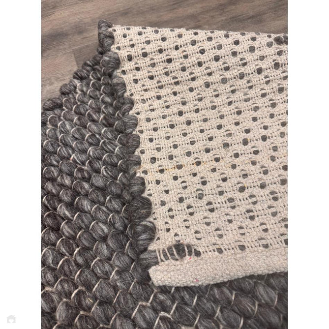 Savannah Modern Plain Mottled Beaded Pebble Chunky Hand-Woven Textured Felted Wool Yarn Looped Pile Charcoal Grey/Ash Grey/Ivory Rug-Melrose-Rug Love - The Most Loved Rug Store