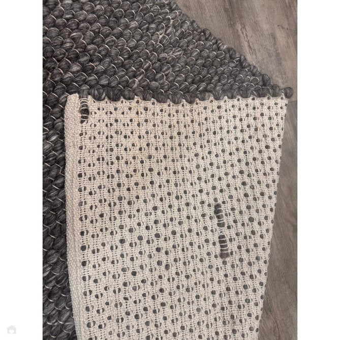 Savannah Modern Plain Mottled Beaded Pebble Chunky Hand-Woven Textured Felted Wool Yarn Looped Pile Charcoal Grey/Ash Grey/Ivory Rug-Melrose-Rug Love - The Most Loved Rug Store