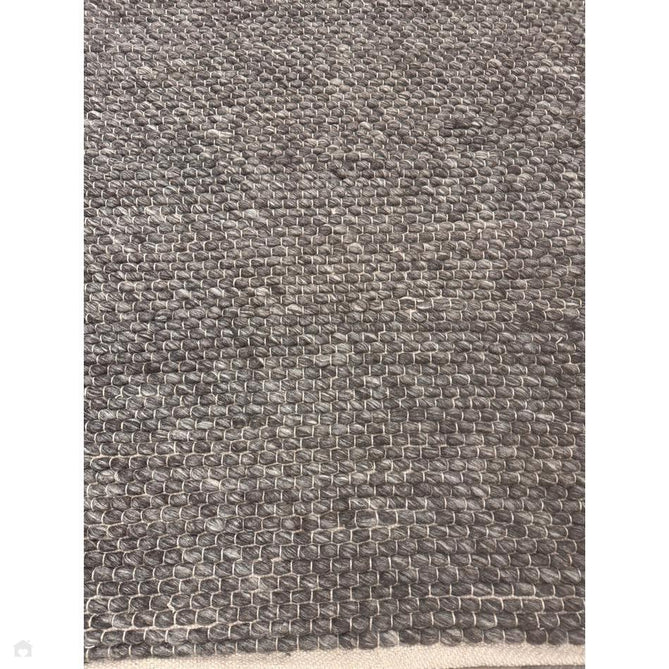 Savannah Modern Plain Mottled Beaded Pebble Chunky Hand-Woven Textured Felted Wool Yarn Looped Pile Charcoal Grey/Ash Grey/Ivory Rug-Melrose-Rug Love - The Most Loved Rug Store