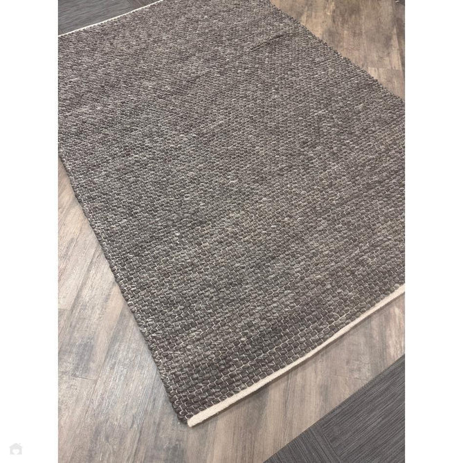 Savannah Modern Plain Mottled Beaded Pebble Chunky Hand-Woven Textured Felted Wool Yarn Looped Pile Charcoal Grey/Ash Grey/Ivory Rug-Melrose-Rug Love - The Most Loved Rug Store
