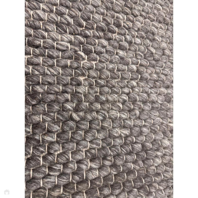 Savannah Modern Plain Mottled Beaded Pebble Chunky Hand-Woven Textured Felted Wool Yarn Looped Pile Charcoal Grey/Ash Grey/Ivory Rug-Melrose-Rug Love - The Most Loved Rug Store