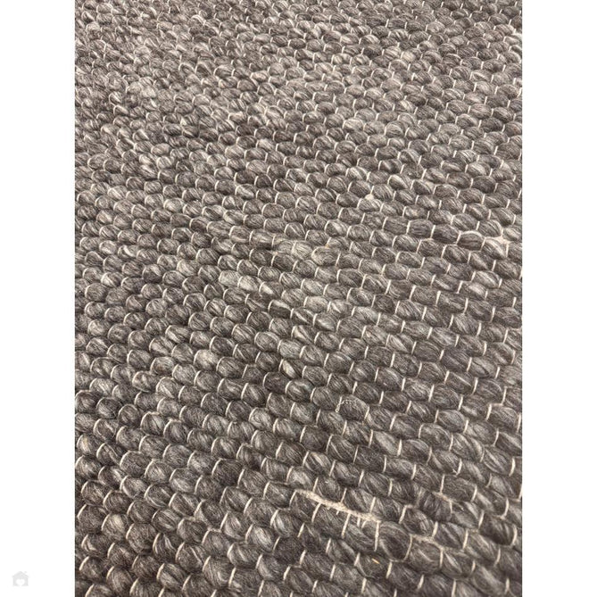 Savannah Modern Plain Mottled Beaded Pebble Chunky Hand-Woven Textured Felted Wool Yarn Looped Pile Charcoal Grey/Ash Grey/Ivory Rug-Melrose-Rug Love - The Most Loved Rug Store