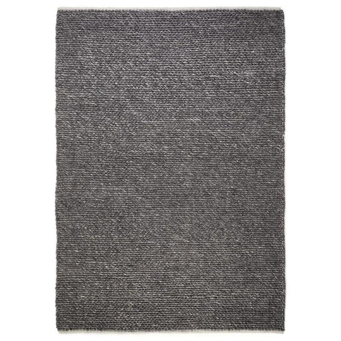 Savannah Modern Plain Mottled Beaded Pebble Chunky Hand-Woven Textured Felted Wool Yarn Looped Pile Charcoal Grey/Ash Grey/Ivory Rug-Melrose-Rug Love - The Most Loved Rug Store