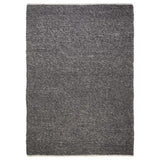 Savannah Modern Plain Mottled Beaded Pebble Chunky Hand-Woven Textured Felted Wool Yarn Looped Pile Charcoal Grey/Ash Grey/Ivory Rug