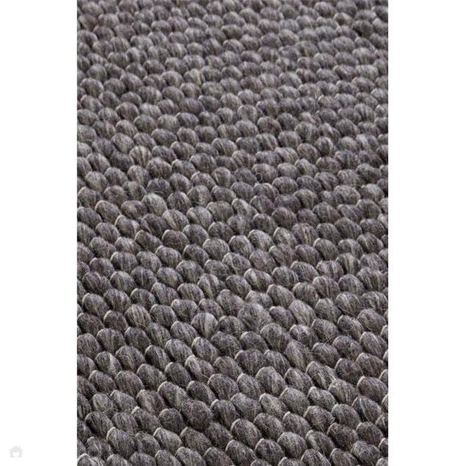 Savannah Modern Plain Mottled Beaded Pebble Chunky Hand-Woven Textured Felted Wool Yarn Looped Pile Charcoal Grey/Ash Grey/Ivory Runner-Melrose-Rug Love - The Most Loved Rug Store