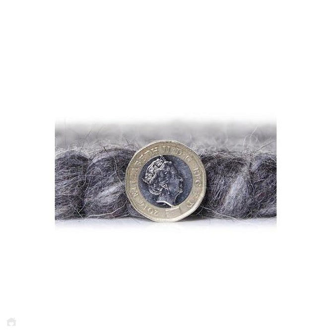 Savannah Modern Plain Mottled Beaded Pebble Chunky Hand-Woven Textured Felted Wool Yarn Looped Pile Charcoal Grey/Ash Grey/Ivory Runner-Melrose-Rug Love - The Most Loved Rug Store