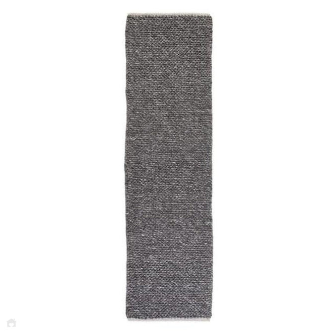 Savannah Modern Plain Mottled Beaded Pebble Chunky Hand-Woven Textured Felted Wool Yarn Looped Pile Charcoal Grey/Ash Grey/Ivory Runner-Melrose-Rug Love - The Most Loved Rug Store