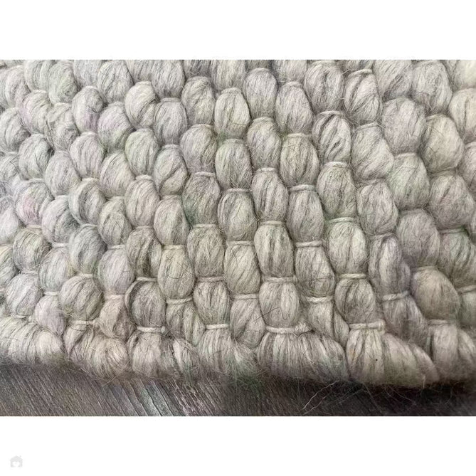 Savannah Modern Plain Mottled Beaded Pebble Chunky Hand-Woven Textured Felted Wool Yarn Looped Pile Cream/Grey Rug-Melrose-Rug Love - The Most Loved Rug Store