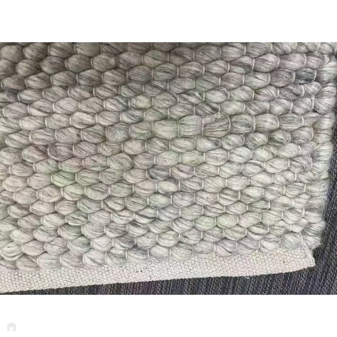Savannah Modern Plain Mottled Beaded Pebble Chunky Hand-Woven Textured Felted Wool Yarn Looped Pile Cream/Grey Rug-Melrose-Rug Love - The Most Loved Rug Store