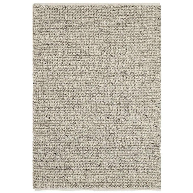 Savannah Modern Plain Mottled Beaded Pebble Chunky Hand-Woven Textured Felted Wool Yarn Looped Pile Cream/Grey Rug-Melrose-Rug Love - The Most Loved Rug Store