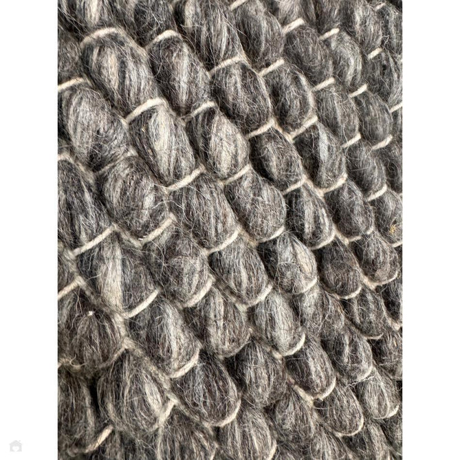 Savannah Modern Plain Mottled Beaded Pebble Hand-Woven Textured Wool Flat-Pile Charcoal Rug-Melrose-Rug Love - The Most Loved Rug Store