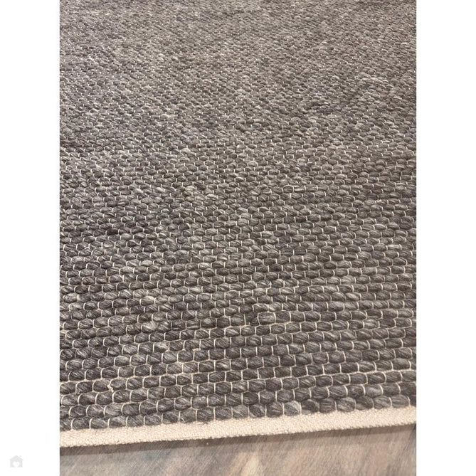 Savannah Modern Plain Mottled Beaded Pebble Hand-Woven Textured Wool Flat-Pile Charcoal Rug-Oriental Weavers-Rug Love - The Most Loved Rug Store